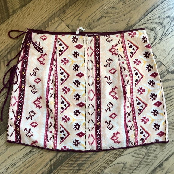 NWT Free People Tuscan Sunrise Cleo Printed Wrap Skirt In Multi Combo 12 - Picture 5 of 9